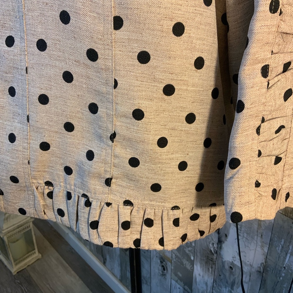 Christopher & Banks Beige Polka Dot Blazer. Size XL - Picture 3 of 5
